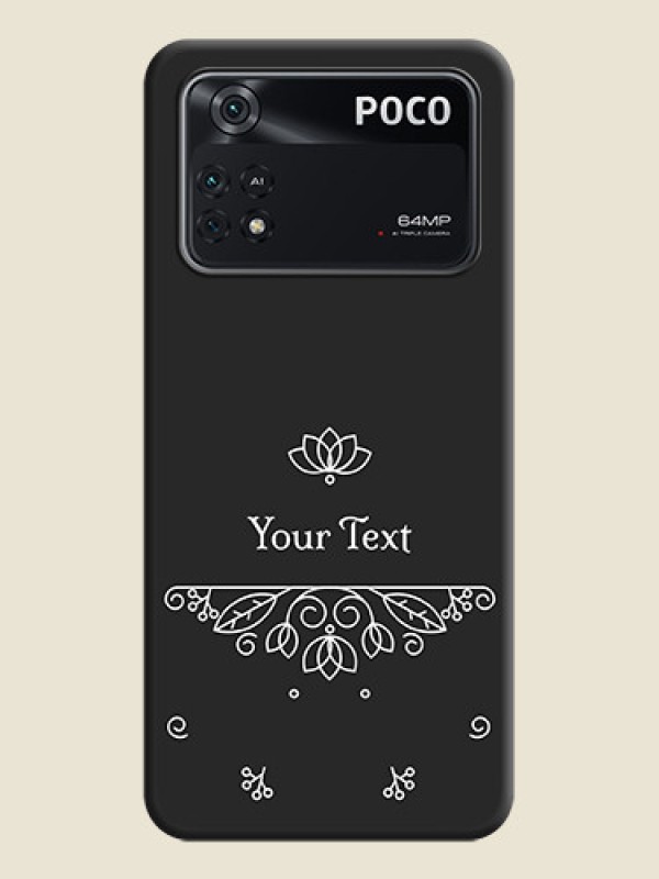 Custom Lotus Garden Custom Text On Space Black Personalized Soft Matte Phone Covers -Poco M4 Pro 4G - alternate view