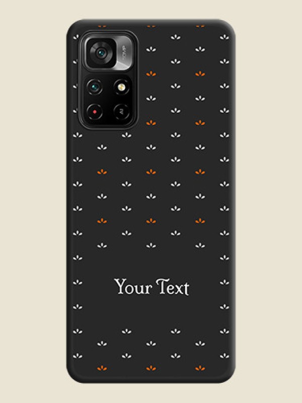 Custom Simple Pattern With Custom Text On Space Black Personalized Soft Matte Phone Covers -Poco M4 Pro 5G - alternate view