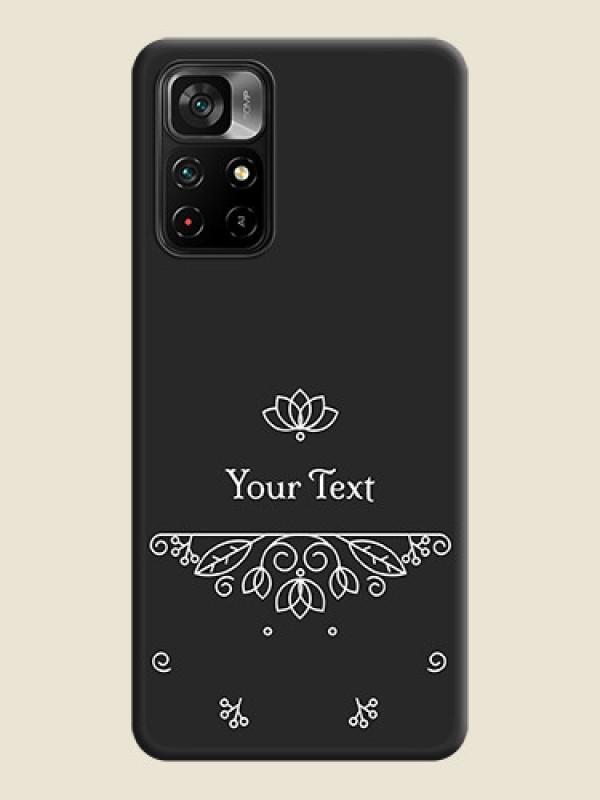 Custom Lotus Garden Custom Text On Space Black Personalized Soft Matte Phone Covers -Poco M4 Pro 5G - alternate view