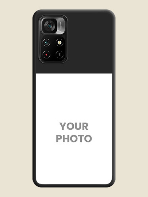 Custom Image Upload With Space Black Color On Custom Soft Matte Mobile Back Cover - Poco M4 Pro 5G - alternate view