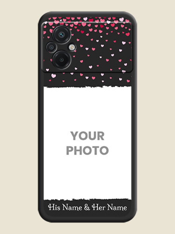 Custom Fall in Love with Your Partner  on Photo on Space Black Soft Matte Phone Cover - Poco M5 - alternate view