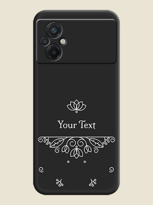 Custom Lotus Garden Custom Text On Space Black Personalized Soft Matte Phone Covers -Poco M5 - alternate view