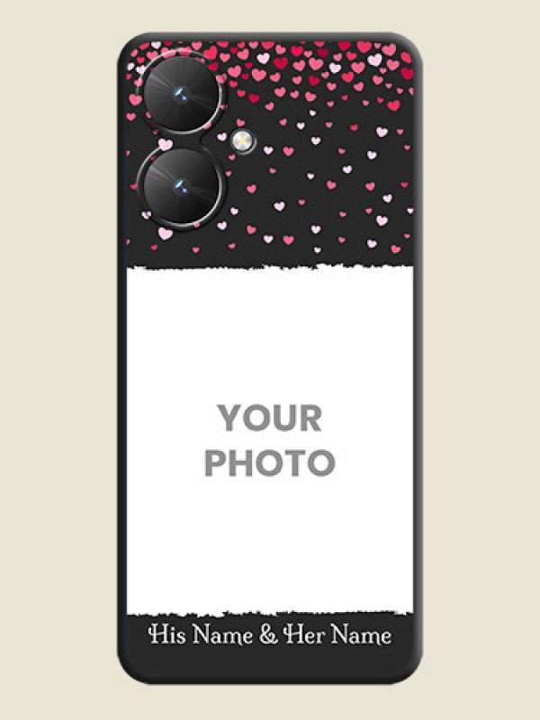 Custom Fall in Love with Your Partner on Photo On Space Black Custom Soft Matte Mobile Back Cover - Poco M6 5G - alternate view