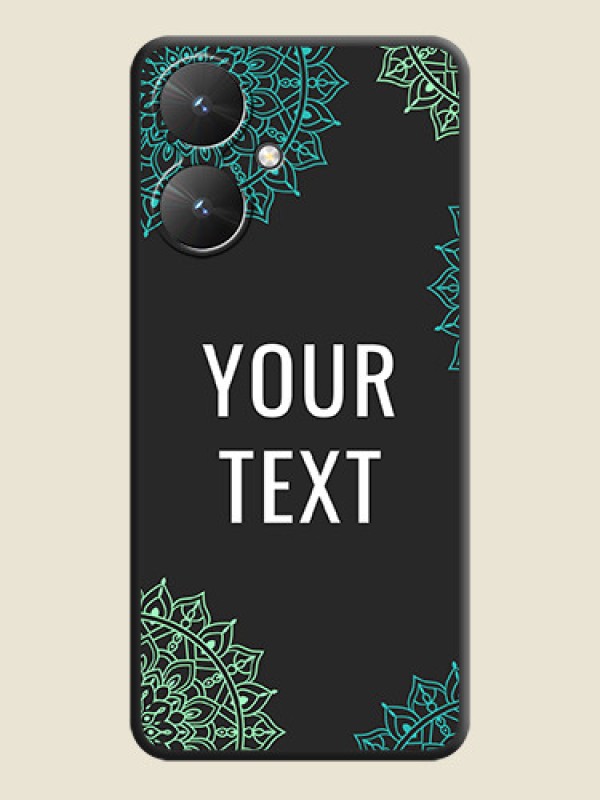Custom Your Name with Floral Design On Space Black Custom Soft Matte Mobile Back Cover - Poco M6 5G - alternate view