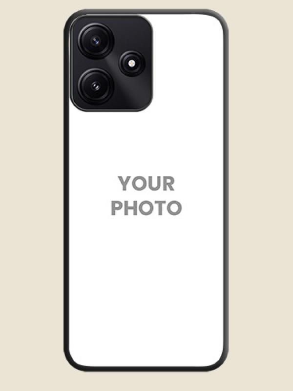 Custom Full Single Pic Upload On Space Black Personalized Soft Matte Phone Covers - Poco M6 Pro 5G - alternate view