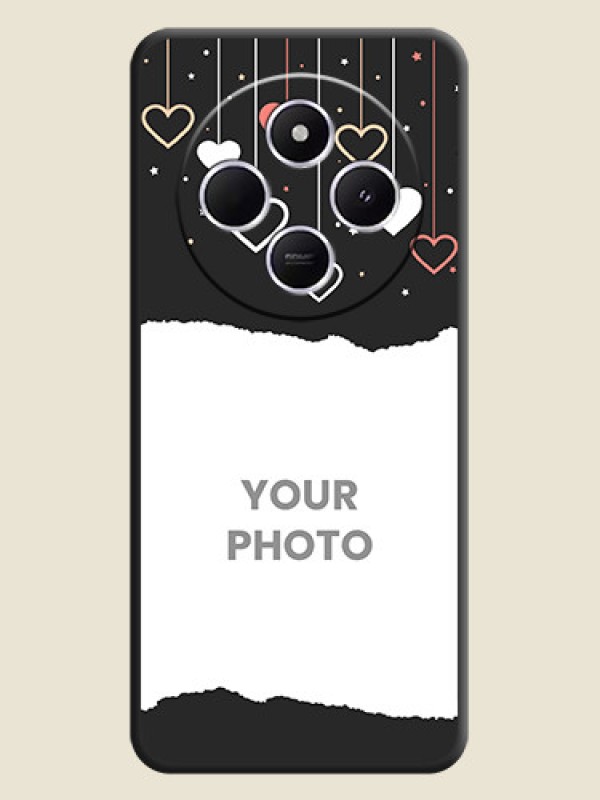 Custom Love Hangings with Splash Wave Picture On Space Black Custom Soft Matte Mobile Back Cover - Poco M7 5G - alternate view