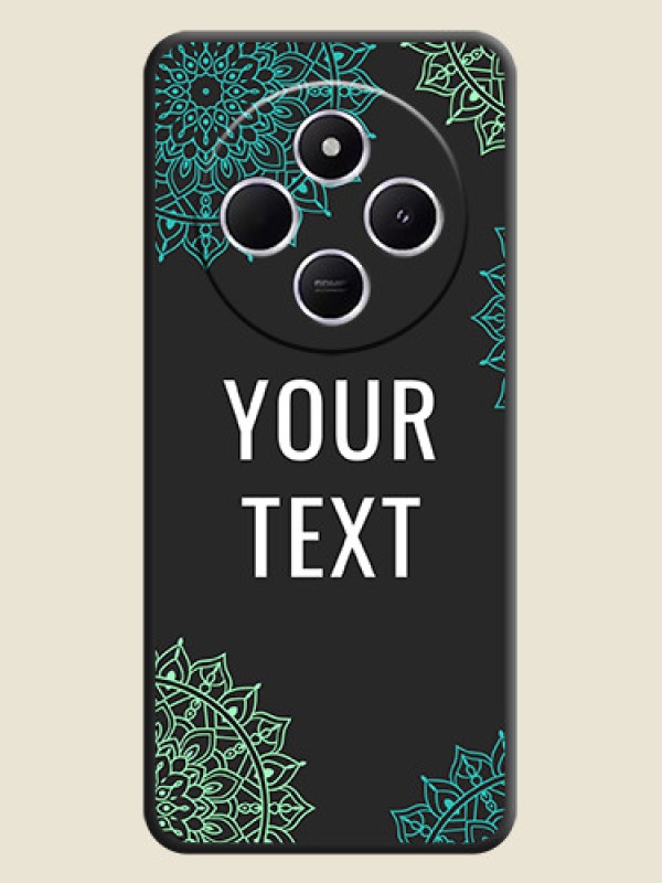 Custom Your Name with Floral Design On Space Black Custom Soft Matte Mobile Back Cover - Poco M7 5G - alternate view