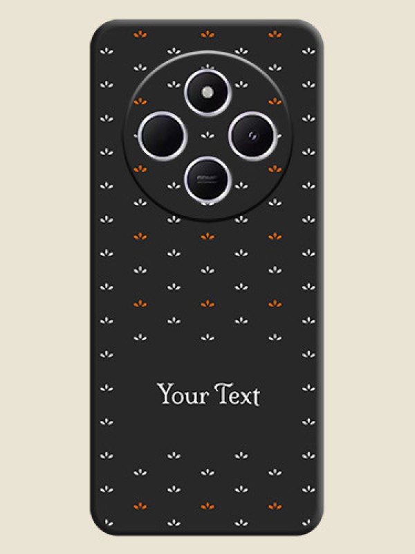 Custom Simple Pattern With Custom Text On Space Black Custom Soft Matte Mobile Back Cover - Poco M7 5G - alternate view