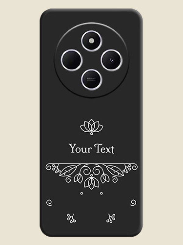 Custom Lotus Garden Custom Text On Space Black Custom Soft Matte Mobile Back Cover - Poco M7 5G - alternate view