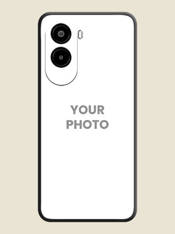 Custom Full Single Pic Upload On Space Black Custom Soft Matte Mobile Back Cover - Poco M7 Plus 5G - alternate view