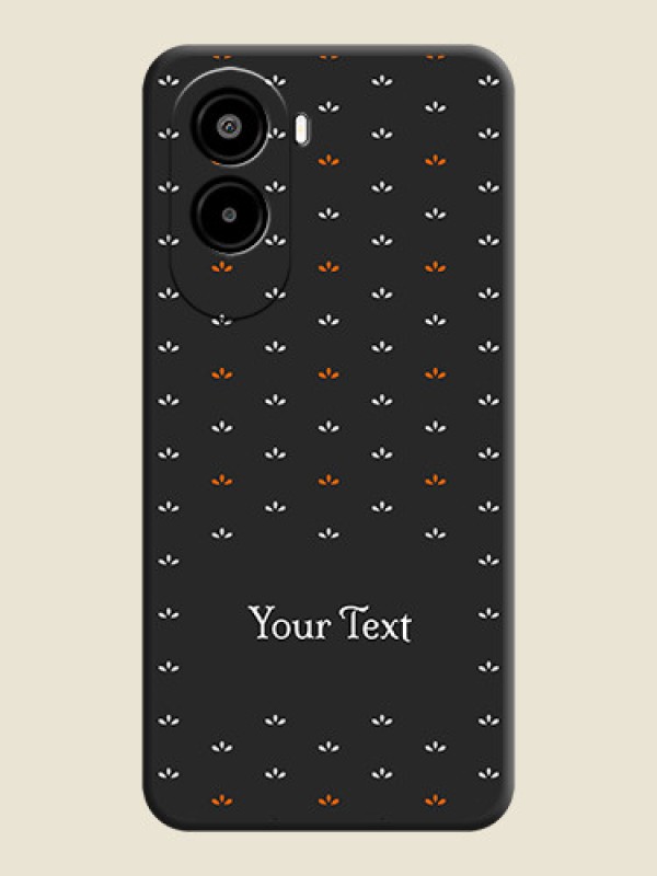 Custom Simple Pattern With Custom Text On Space Black Custom Soft Matte Mobile Back Cover - Poco M7 Plus 5G - alternate view