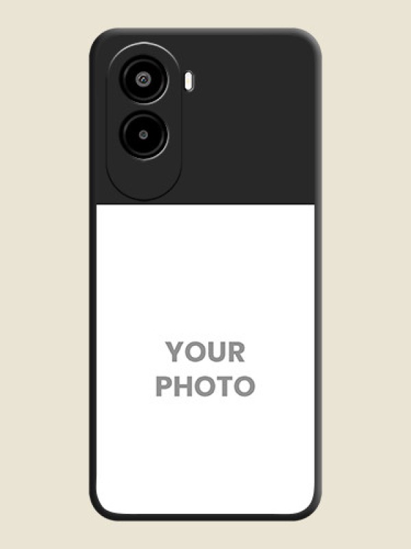 Custom Image Upload With Space Black Color On Custom Soft Matte Mobile Back Cover - Poco M7 Plus 5G - alternate view