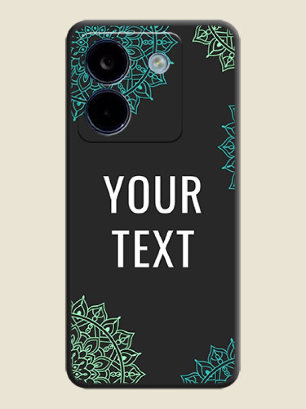 Custom Your Name with Floral Design On Space Black Custom Soft Matte Mobile Back Cover - Poco M7 Pro 5G - alternate view