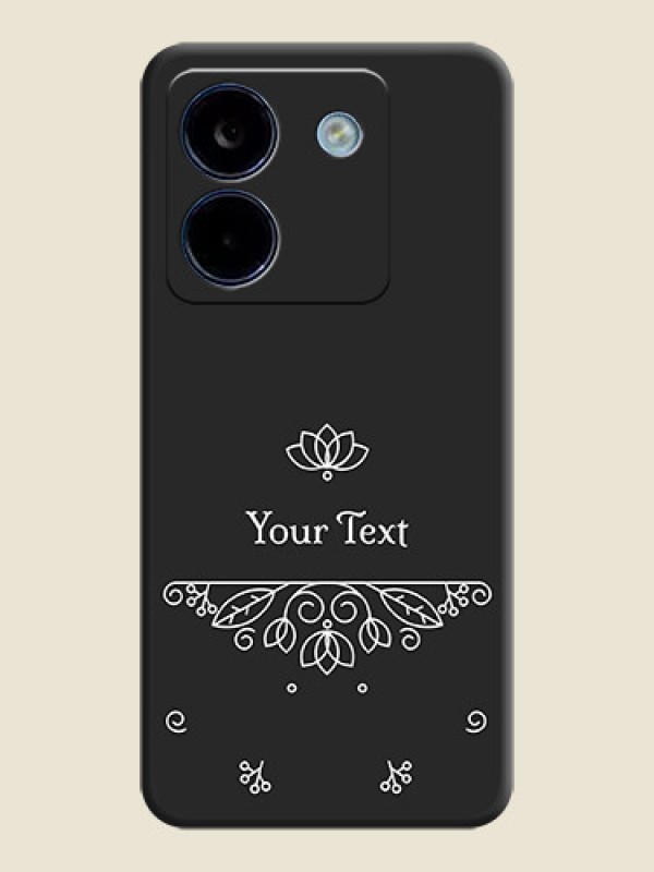 Custom Lotus Garden Custom Text On Space Black Custom Soft Matte Mobile Back Cover - Poco M7 Pro 5G - alternate view
