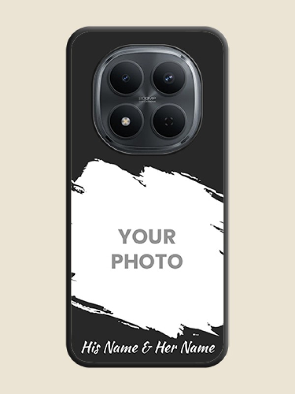 Custom Grunge Brush Strokes on Photo On Space Black Custom Soft Matte Mobile Back Cover - Poco M8 5G - alternate view