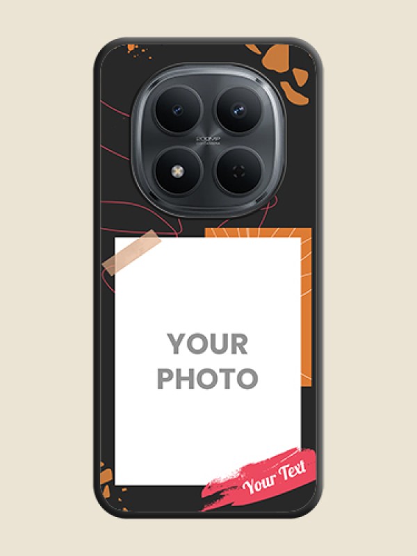 Custom Orange Photo Frame On Space Black Custom Soft Matte Mobile Back Cover - Poco M8 5G - alternate view