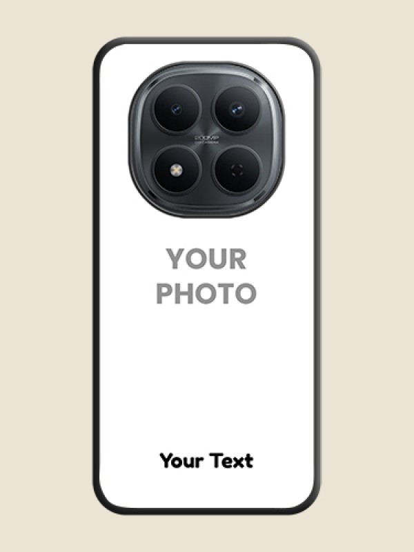 Custom Full Single Pic Upload With Text On Space Black Custom Soft Matte Mobile Back Cover - Poco M8 5G - alternate view