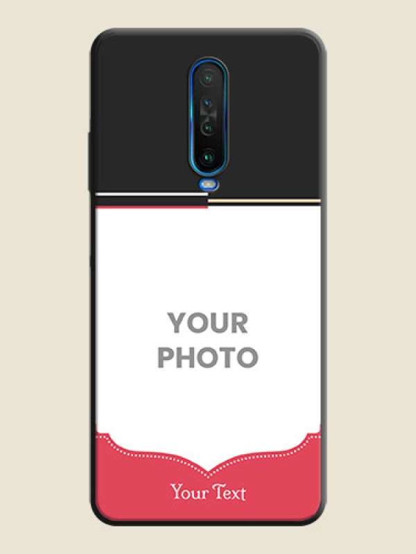 Custom Classic Plain Design with Name - Photo on Space Black Soft Matte Phone Cover - Poco X2 - alternate view