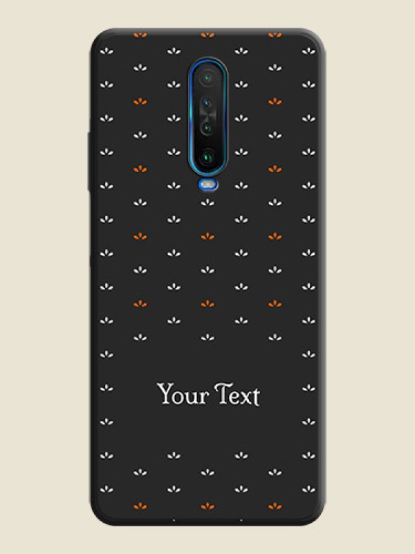 Custom Simple Pattern With Custom Text On Space Black Personalized Soft Matte Phone Covers -Poco X2 - alternate view