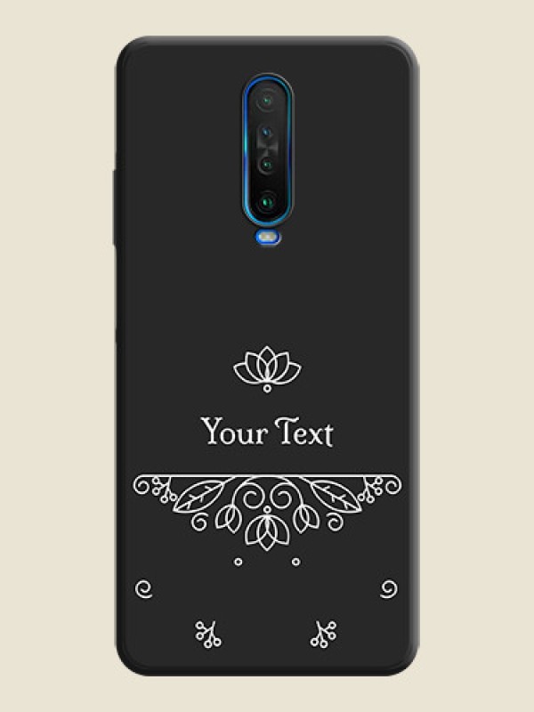Custom Lotus Garden Custom Text On Space Black Personalized Soft Matte Phone Covers -Poco X2 - alternate view