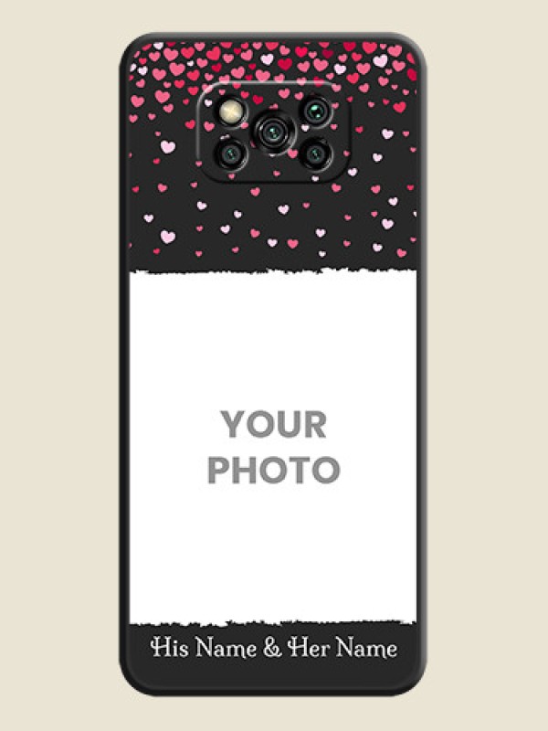 Custom Fall in Love with Your Partner  on Photo on Space Black Soft Matte Phone Cover - Poco X3 Pro - alternate view