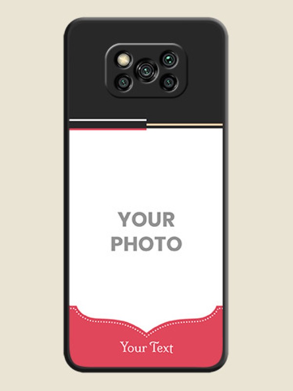 Custom Classic Plain Design with Name on Photo on Space Black Soft Matte Phone Cover - Poco X3 Pro - alternate view