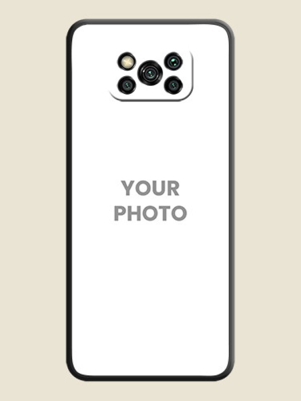 Custom Full Single Pic Upload On Space Black Personalized Soft Matte Phone Covers -Poco X3 - alternate view