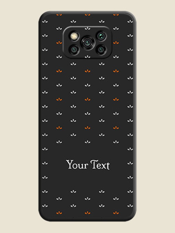 Custom Simple Pattern With Custom Text On Space Black Personalized Soft Matte Phone Covers -Poco X3 - alternate view