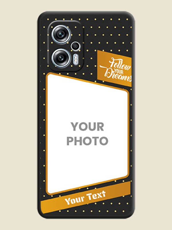 Custom Follow Your Dreams with White Dots on Space Black Custom Soft Matte Phone Cases - Poco X4 Gt 5G - alternate view