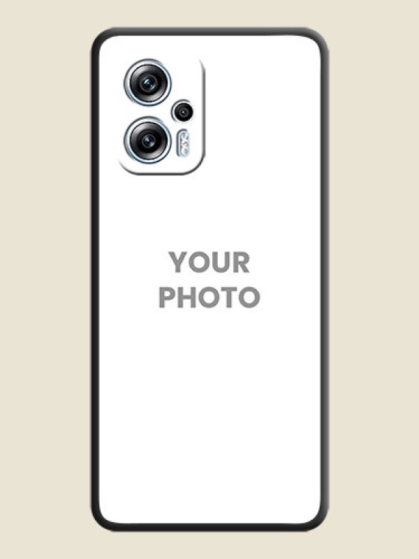 Custom Full Single Pic Upload On Space Black Personalized Soft Matte Phone Covers -Poco X4 Gt 5G - alternate view