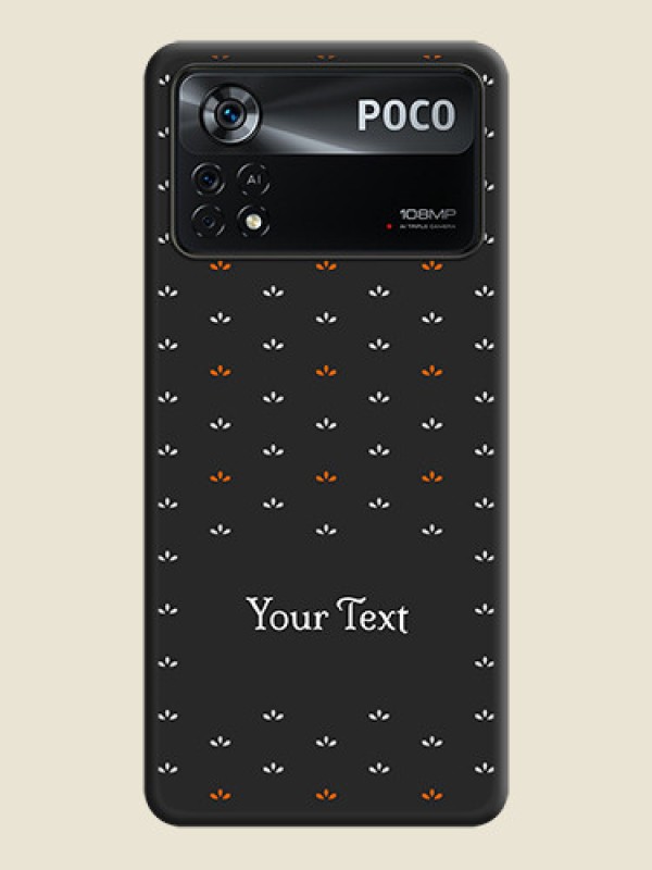 Custom Simple Pattern With Custom Text On Space Black Personalized Soft Matte Phone Covers -Poco X4 Pro 5G - alternate view