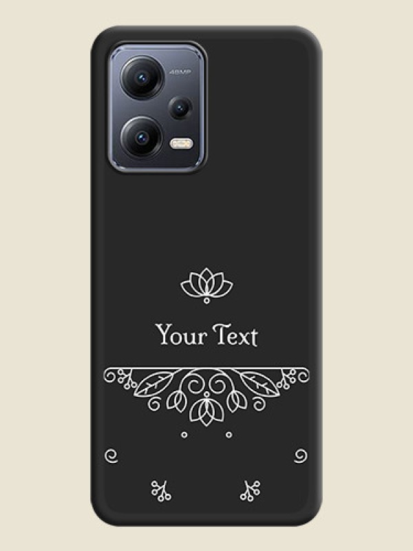 Custom Lotus Garden Custom Text On Space Black Personalized Soft Matte Phone Covers -Poco X5 5G - alternate view