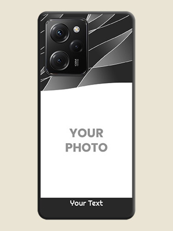 Custom Mixed Wave Lines - Photo on Space Black Soft Matte Mobile Cover -Poco X5 Pro 5G - alternate view