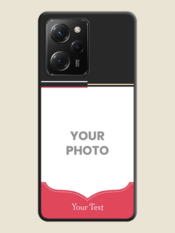 Custom Classic Plain Design with Name - Photo on Space Black Soft Matte Phone Cover -Poco X5 Pro 5G - alternate view