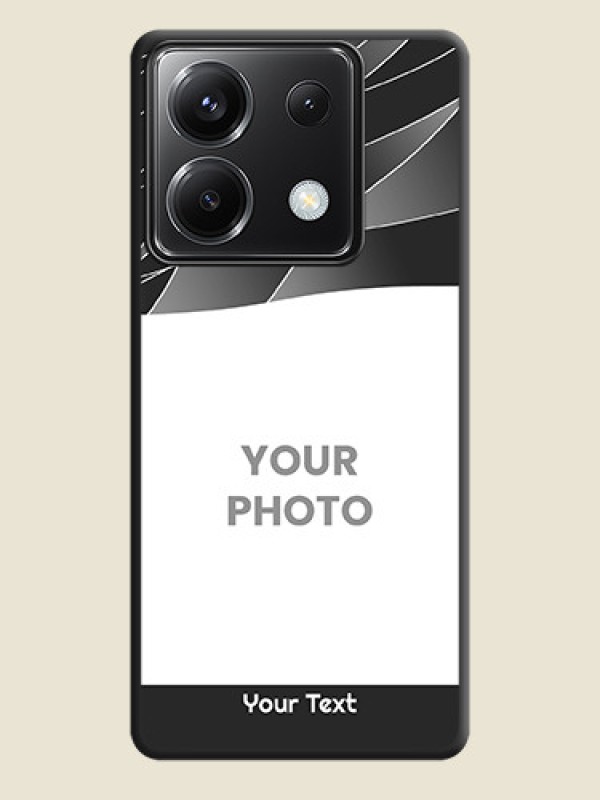 Custom Mixed Wave Lines - Photo on Space Black Soft Matte Mobile Cover - Poco X6 5G - alternate view