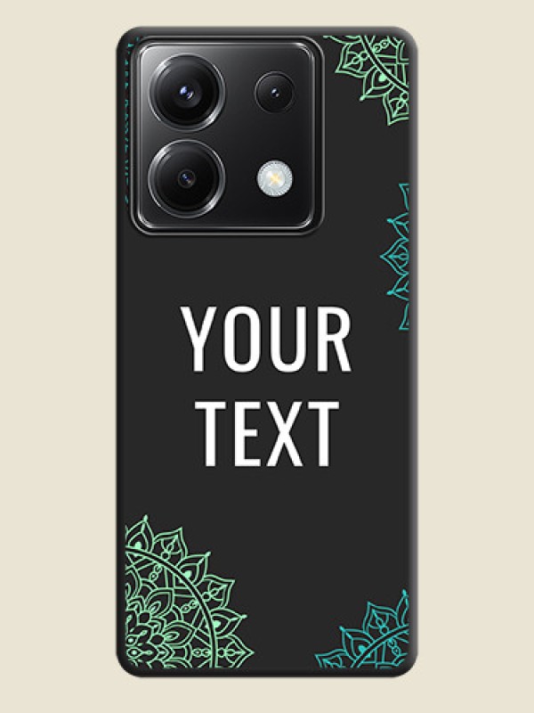 Custom Your Name with Floral Design on Space Black Custom Soft Matte Back Cover - Poco X6 5G - alternate view