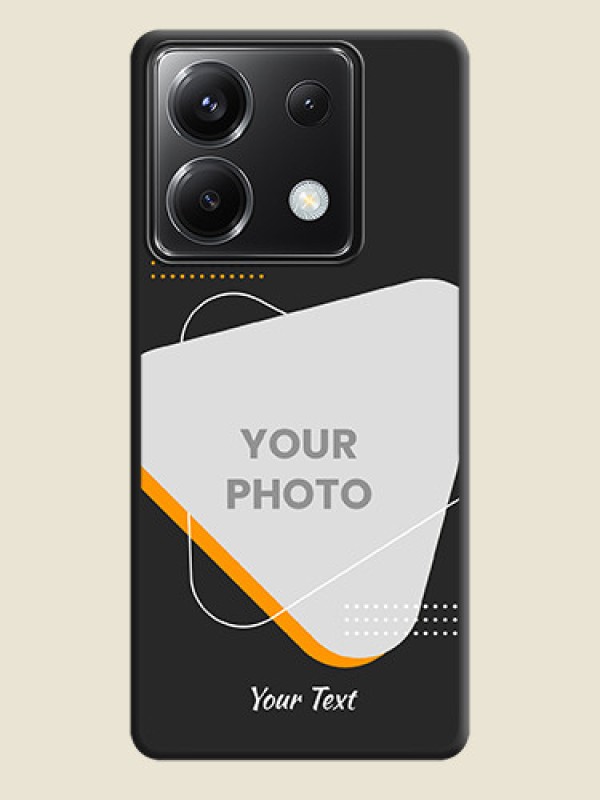 Custom Yellow Triangle - Photo on Space Black Soft Matte Phone Cover - Poco X6 5G - alternate view