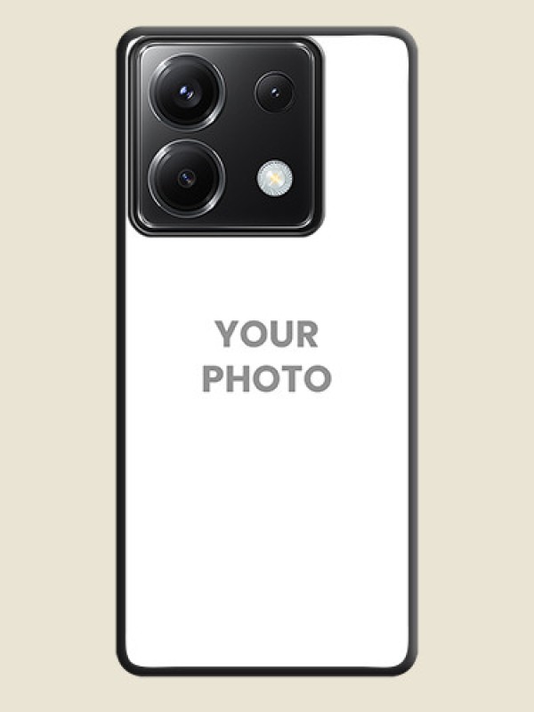 Custom Full Single Pic Upload On Space Black Personalized Soft Matte Phone Covers - Poco X6 5G - alternate view