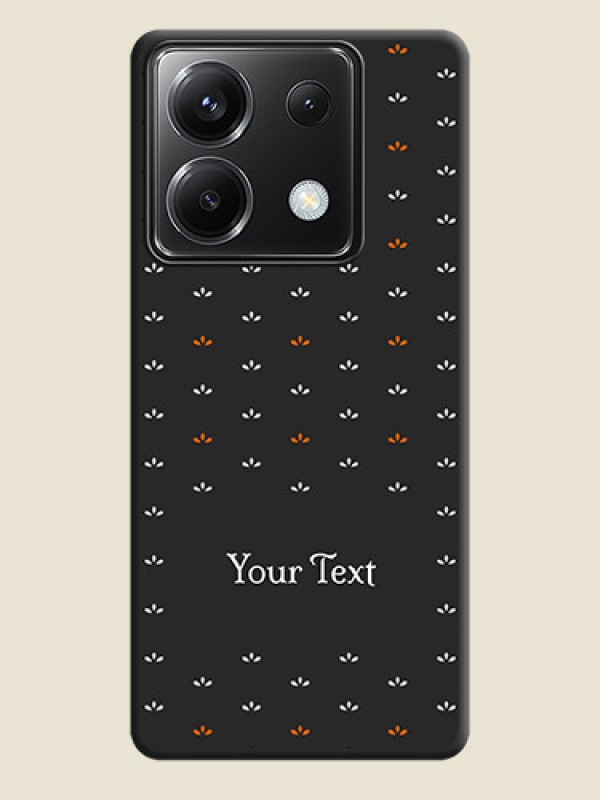 Custom Simple Pattern With Custom Text On Space Black Personalized Soft Matte Phone Covers - Poco X6 5G - alternate view
