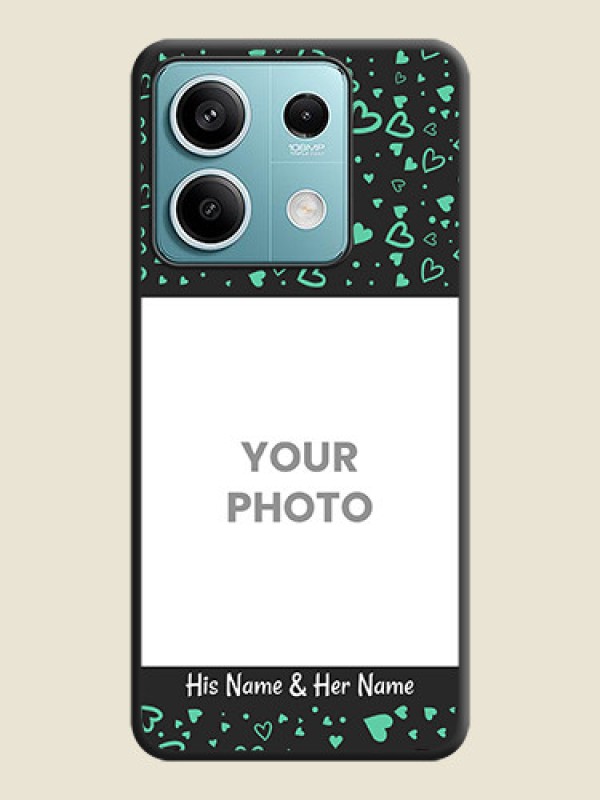 Custom Sea Green Indefinite Love Pattern - Photo on Space Black Soft Matte Mobile Cover - Poco X6 Neo 5G - alternate view