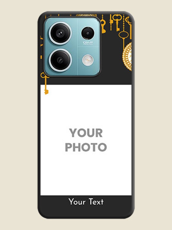 Custom Decorative Design with Text on Space Black Custom Soft Matte Back Cover - Poco X6 Neo 5G - alternate view