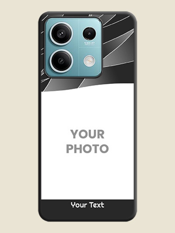 Custom Mixed Wave Lines - Photo on Space Black Soft Matte Mobile Cover - Poco X6 Neo 5G - alternate view