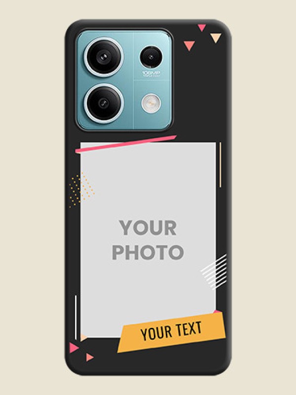 Custom Photo Frame with Triangle Small Dots - Photo on Space Black Soft Matte Back Cover - Poco X6 Neo 5G - alternate view
