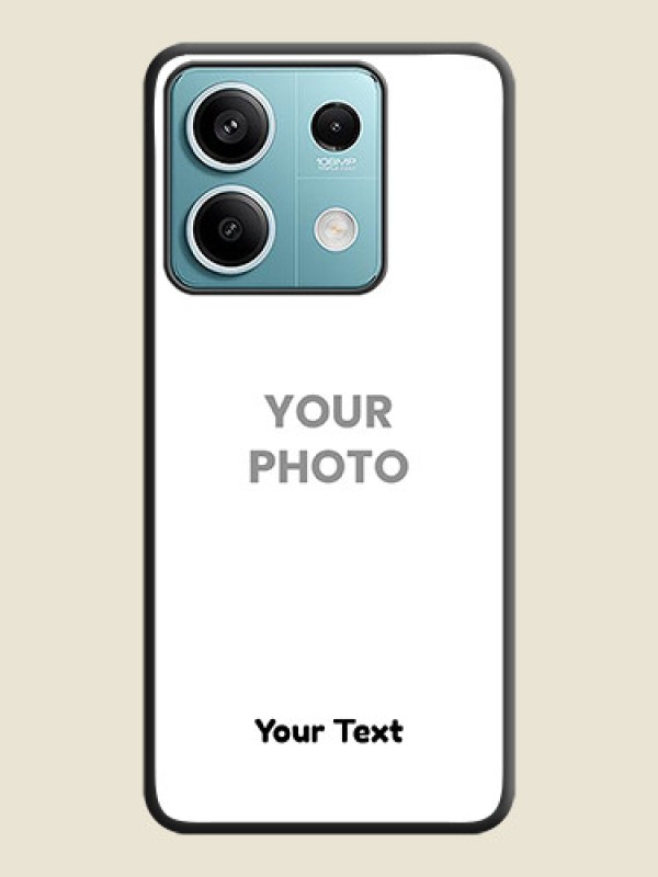 Custom Full Single Pic Upload With Text On Space Black Personalized Soft Matte Phone Covers - Poco X6 Neo 5G - alternate view