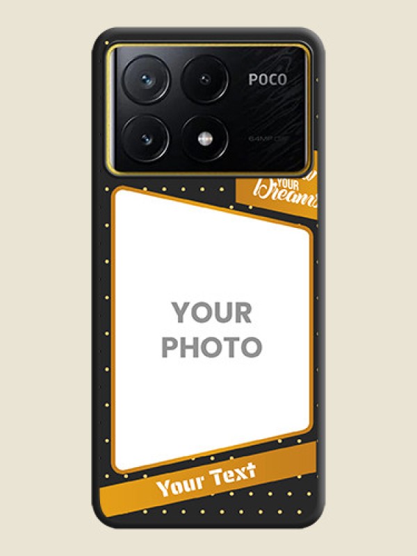 Custom Follow Your Dreams with White Dots on Space Black Custom Soft Matte Phone Cases - Poco X6 Pro 5G - alternate view
