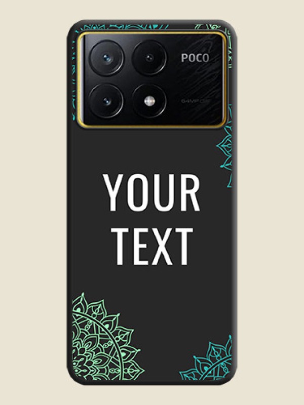 Custom Your Name with Floral Design on Space Black Custom Soft Matte Back Cover - Poco X6 Pro 5G - alternate view