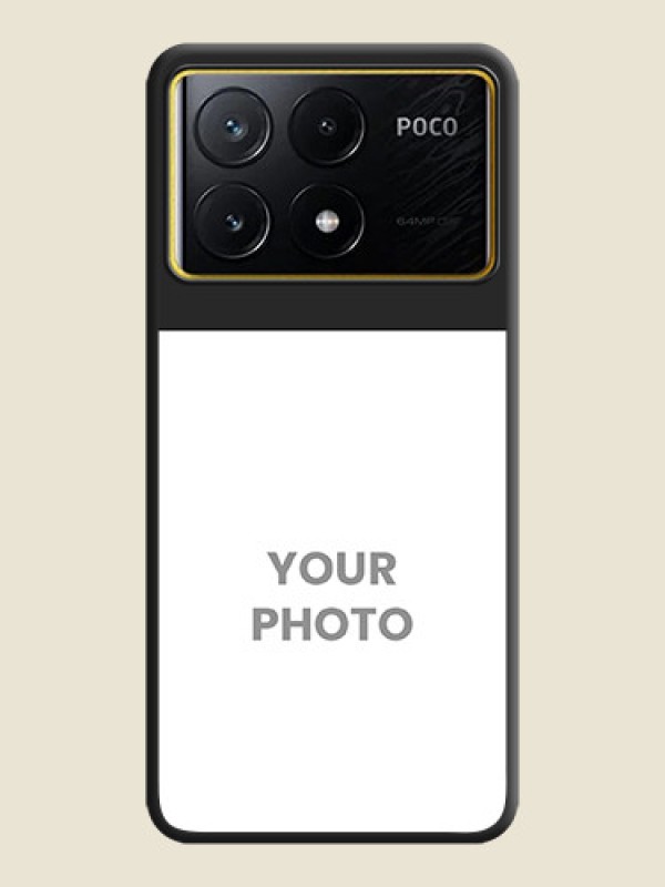 Custom Image Upload With Space Black Color On Custom Soft Matte Mobile Back Cover - Poco X6 Pro 5G - alternate view