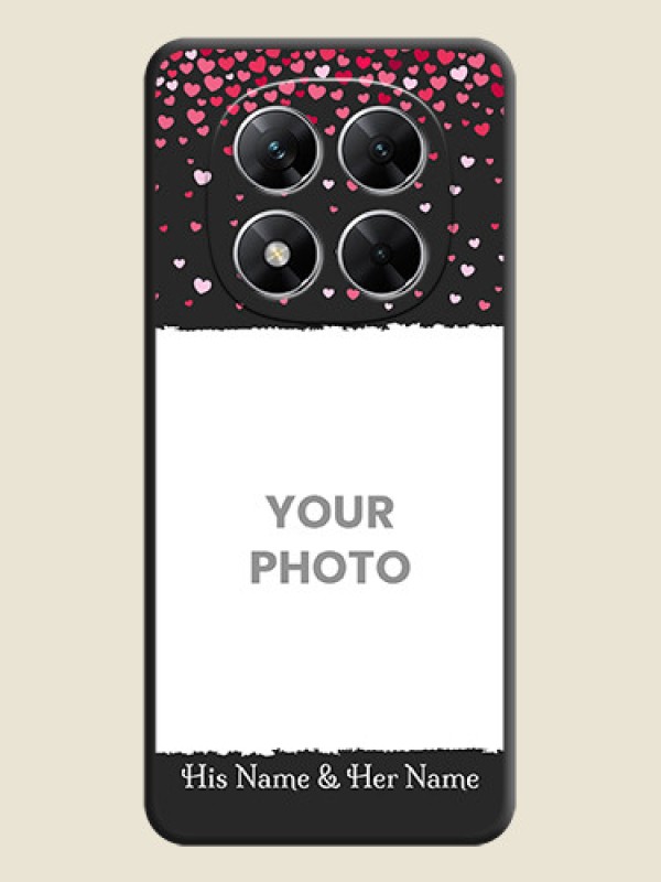 Custom Fall in Love with Your Partner on Photo On Space Black Custom Soft Matte Mobile Back Cover - Poco X7 5G