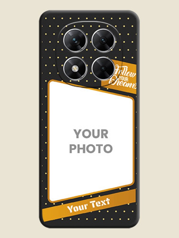 Custom Follow Your Dreams with White Dots On Space Black Custom Soft Matte Mobile Back Cover - Poco X7 5G