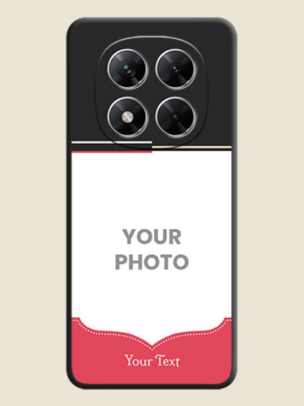 Custom Classic Plain Design with Name On Space Black Custom Soft Matte Mobile Back Cover - Poco X7 5G